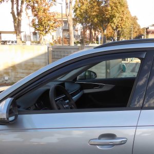 Audi A4 Wind Deflector - Omac - Acrylic 2 Pcs - Black Smoke - '2017-'2024